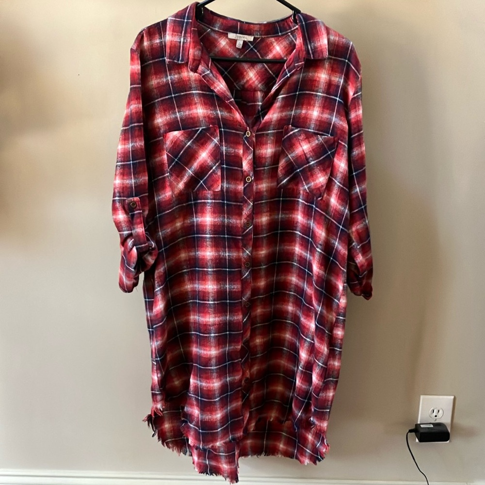 Plaid Long Sleeve Dress